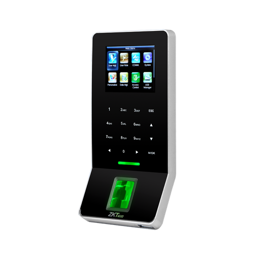 [F22 (ID)] Terminal biométrica ultradelgada marca ZKTeco para control de acceso y gestión de asistencia