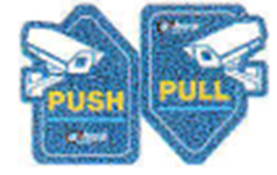 [DH-CAL-P1] Sticker para empujar y jalar puerta Dahua