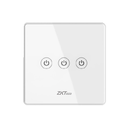 Interruptor de Luz Inteligente Wifi de 3 Botones para Pared, Apagador con Panel Táctil y Control por Voz (estilo europeo)