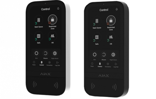 [51905.148.BL3] AJAX KeyPad Touchscreen: Teclado touch negro IP66