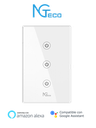 Apagador Inteligente WiFi 3 Botones Touch 