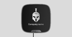 [39278.63.BL] AJAX Brandplate - Panel frontal para la personalización de las sirenas StreetSiren DoubleDeck cableadas e inalámbricas negra
