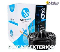 [SWE-CAT6-INT] Cable UTP Cat6 CCA para Interiores Sprywire bobina de 305 mts. Nuevo.  certificaciones  CE,ROHS,REACH 